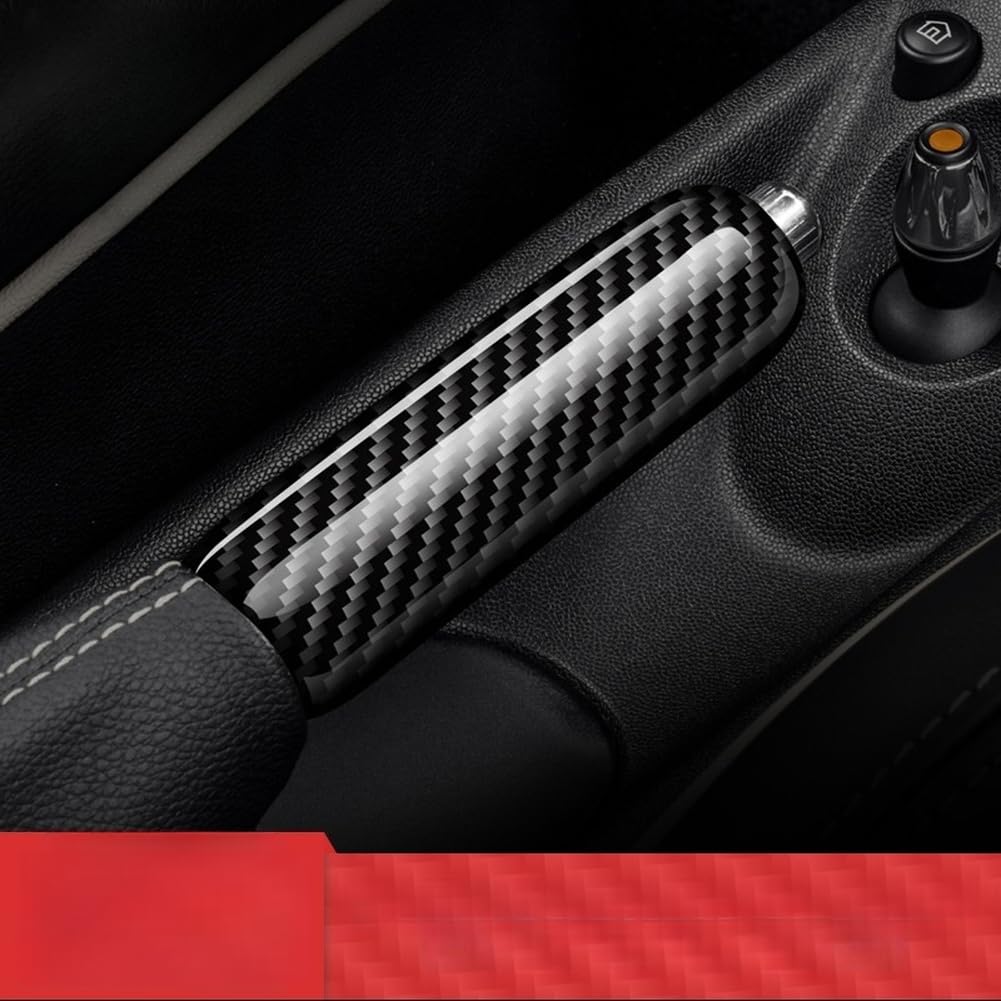 Real Carbon Hand Brake Grip for für mini Cooper 2001-2015 Real | High-gloss finish, real carbon texture, fits für r50 für r53 R56, composite material, sleek upgrade