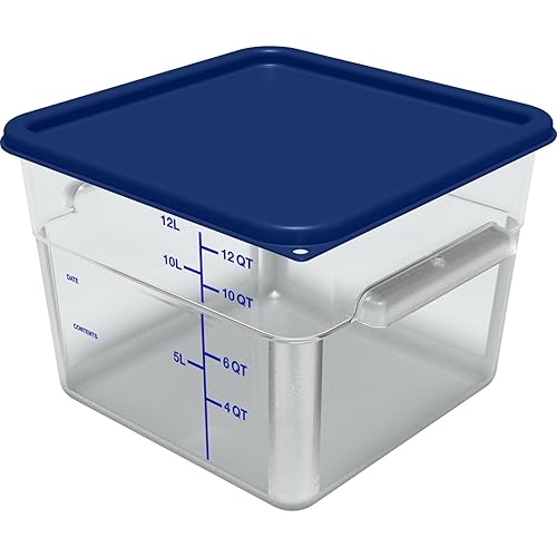 Miniatura 2 de Carlisle FoodService Products CFS Squares - Tapa de plástico para almacenamiento de alimentos, 12-22 cuartos de galón, color azul rey (paquete de 2)