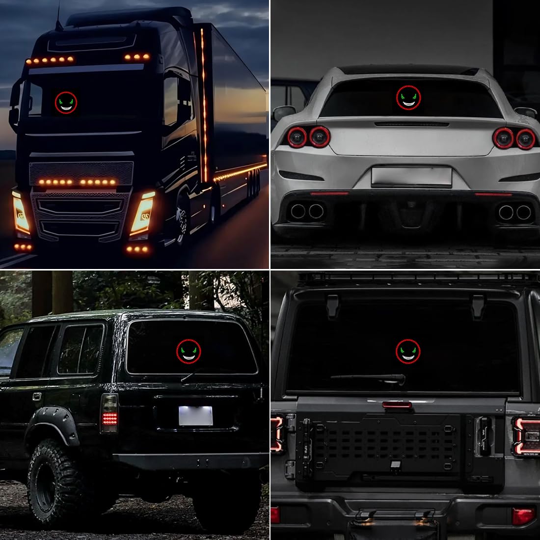 Led Devil Eyes Light For Cars, Devil Eyes Light For Windshield, USB