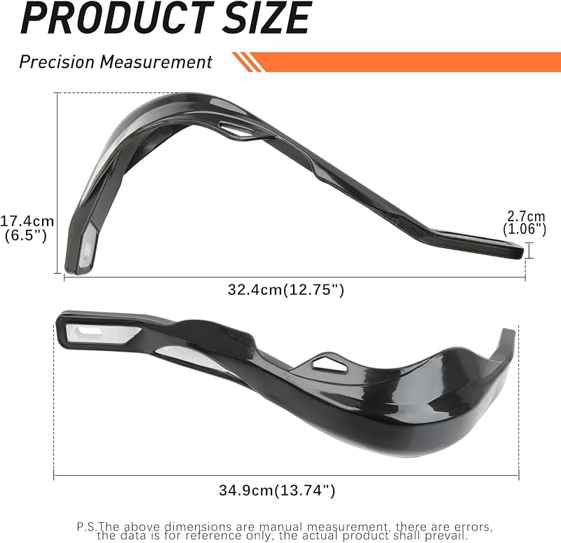 DREAMIZER Univerzális Kormányvédő Motocross Motorokhoz, 7/8" és 1-1/8" Méretben, Alumínium Anyagból, Sur Ron Kompatibilis, Fekete