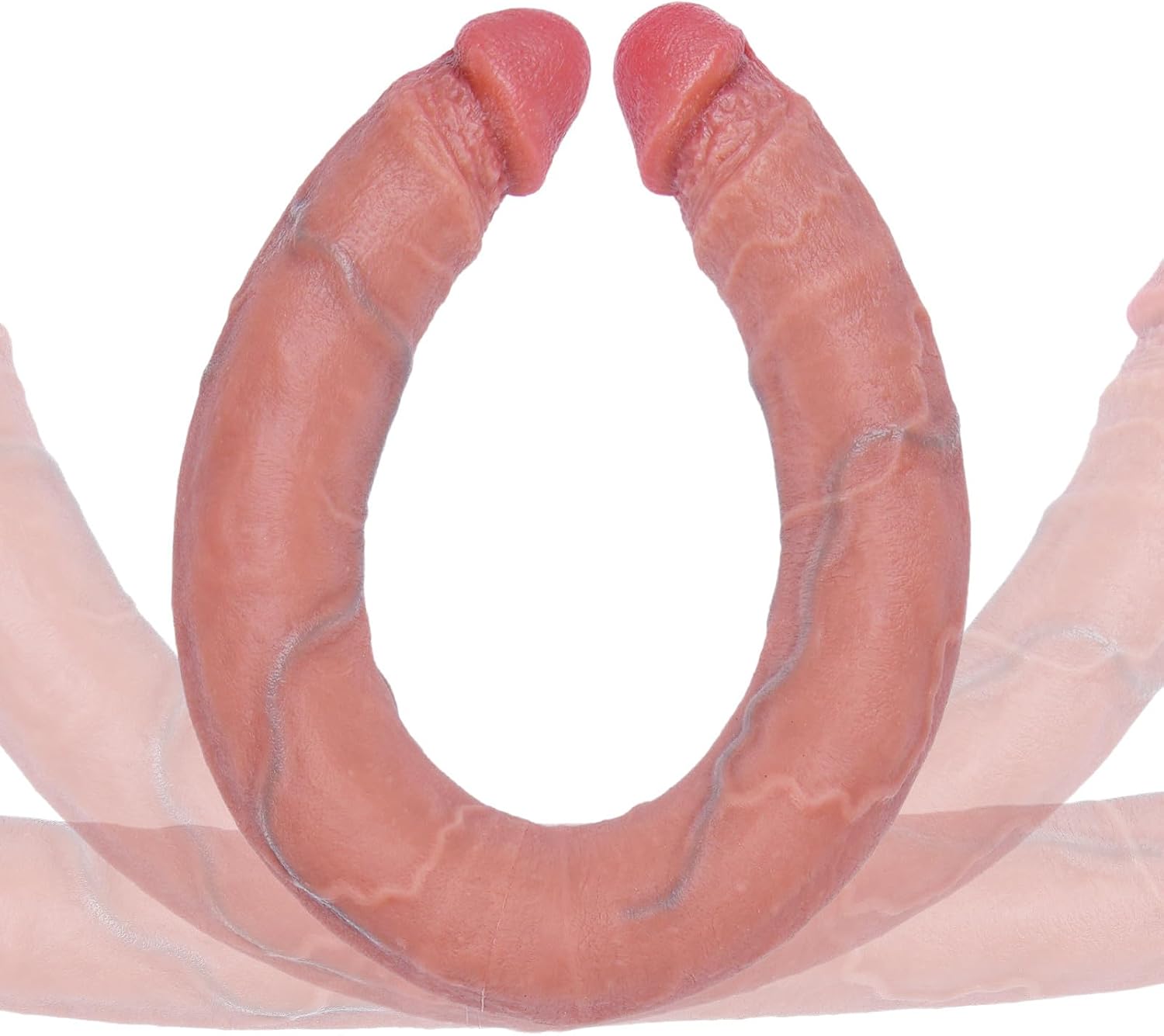 19.7 * 1.7 Inch Giant Double Head Dildo, Double Sided Thick Dildo Giant Toy, XXL Large Double Headed Realistic Penis, Extra Long Silicone Thick Penis, Wide Anal/Vaginal Massager for Women/Lesbians
