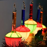 Vista 7 de 5 lámparas de vela de burbujas de Navidad, velas eléctricas enchufables con 5 luces de burbujas multicolor (1 de repuesto), vela de luz de burbujas