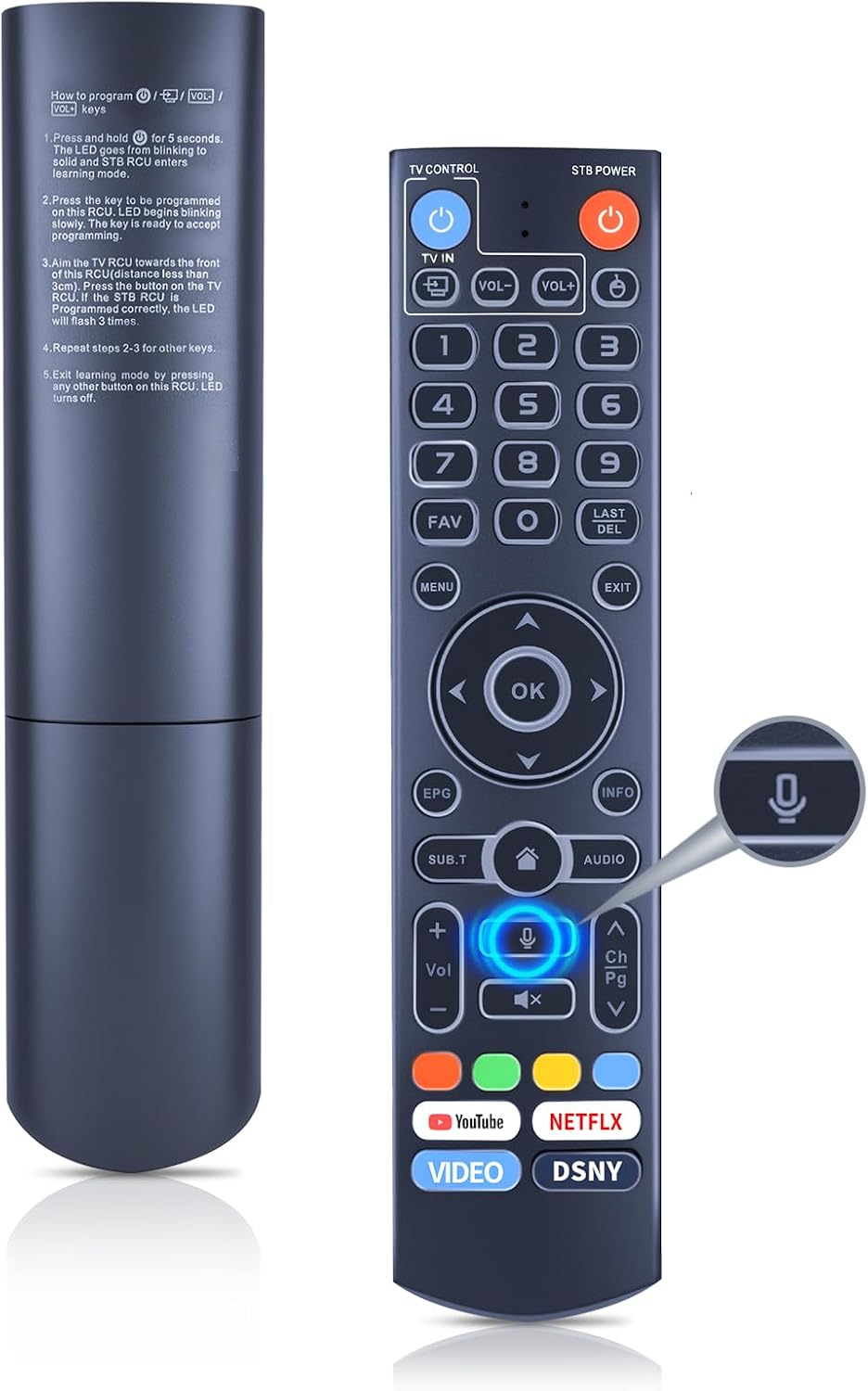 New Backlight Replacement V3 Pro Voice Remote Control for vSeeBox V3/V2/V1/V5 Pro V1 Max V3 Plus WE 2USAT ＆ Elite Series
