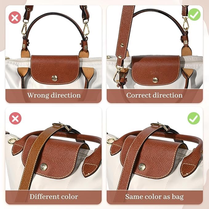 Image of KOMHPS 2026 Purse Straps Replacement, Leather Handbag Crossbody Shoulder Strap for S /M /L Tote Bag Women