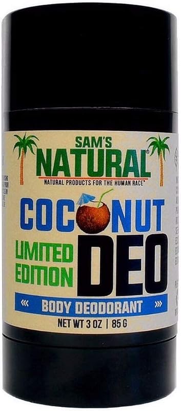Desodorante Sam's Natural com fragrância de coco, 85 g
