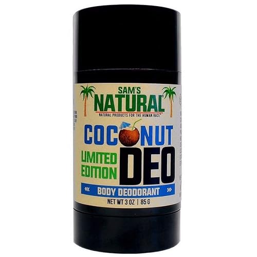 Sam's Natural DesodoranteDesoderante - 3 oz - Natural - Vegano y libre de crueldad - El favorito de Estados Unidos (Coco)