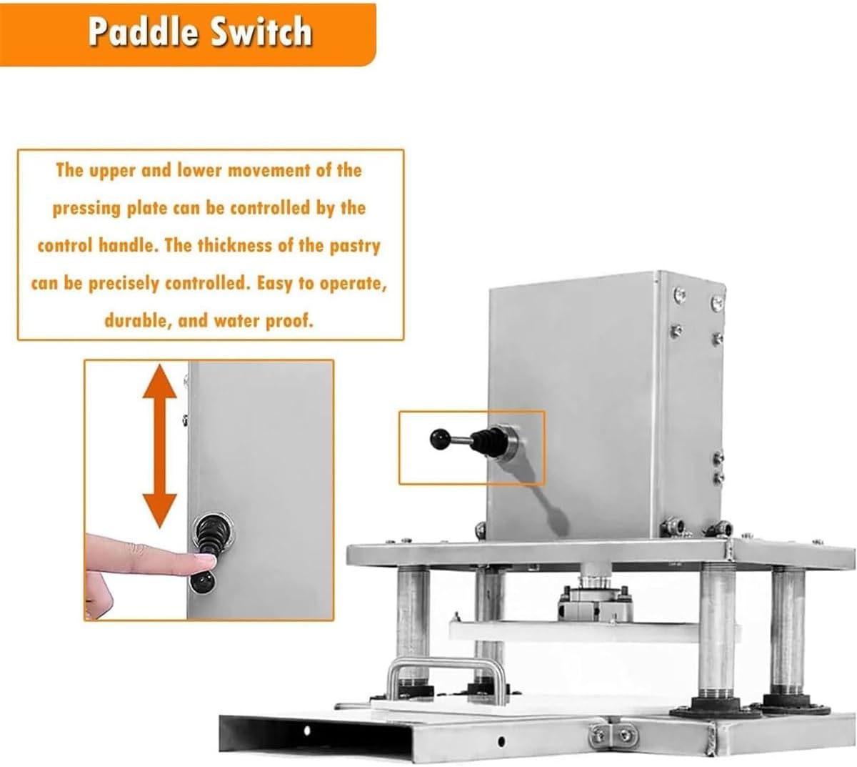 Dough Press Machine,Dough Roller Dough Sheeter Pasta Maker,Electric Pizza Dough Press Machine,Dough Pastry Manual Press Machine,for Pizza Crusts and Meatloaf(Type22)
