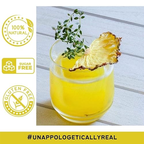 Miniatura 5 de Piña deshidratada de 3.5 onzas para cócteles | 20 + medias lunas de guarnición de piña seca | Rodajas de piña secas con cáscara | Decoración de