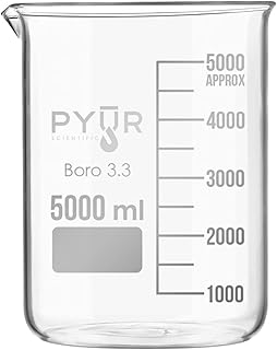 DL Wholesale - 615000 - Glass Beaker Low Form with Spout and Graduations 5000ml