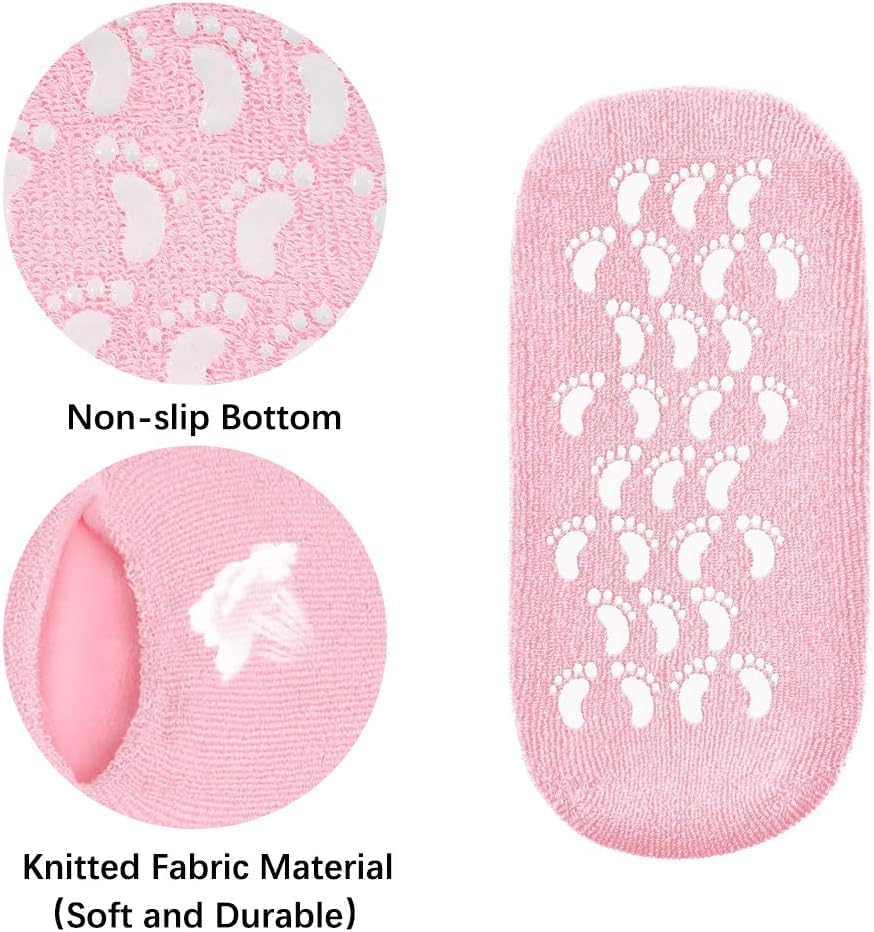 Zeccorp Silicone Socks for Women & Men | Crack Heel Repair Spa Gel Socks with Vitamin E | Moisturizing Hydration Socks for Dry Cracked Feet | Reusable Soft Silicone Heel Socks for Foot Care & Nourishment (pink) - Image 9 thumbnail