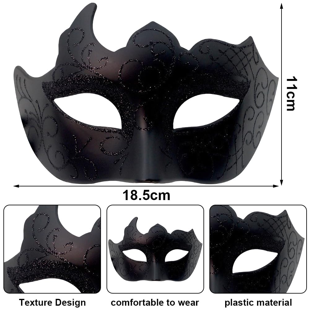 WFKKMEQ Couple Masquerade Masks - Image 3