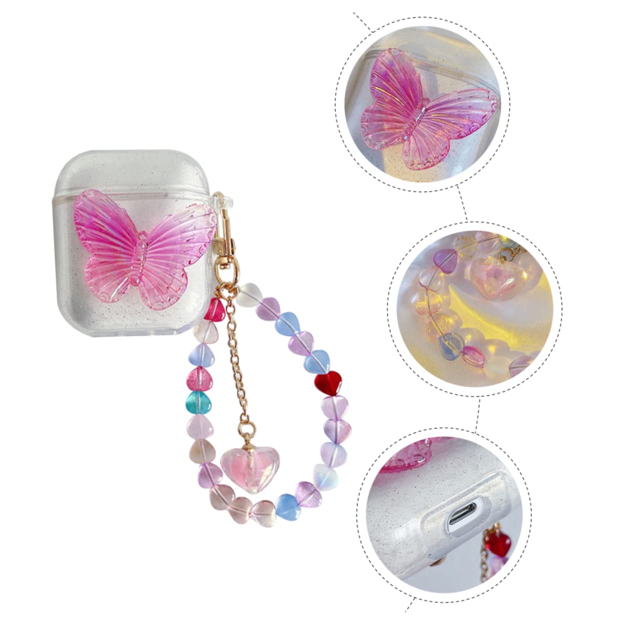 Hemobllo 5piezas Funda Decorativa para Auriculares Inalámbricos con Brillo Compatible con Pro Protector Compacto y Ligero para Uso Diario y Actividades Al Aire