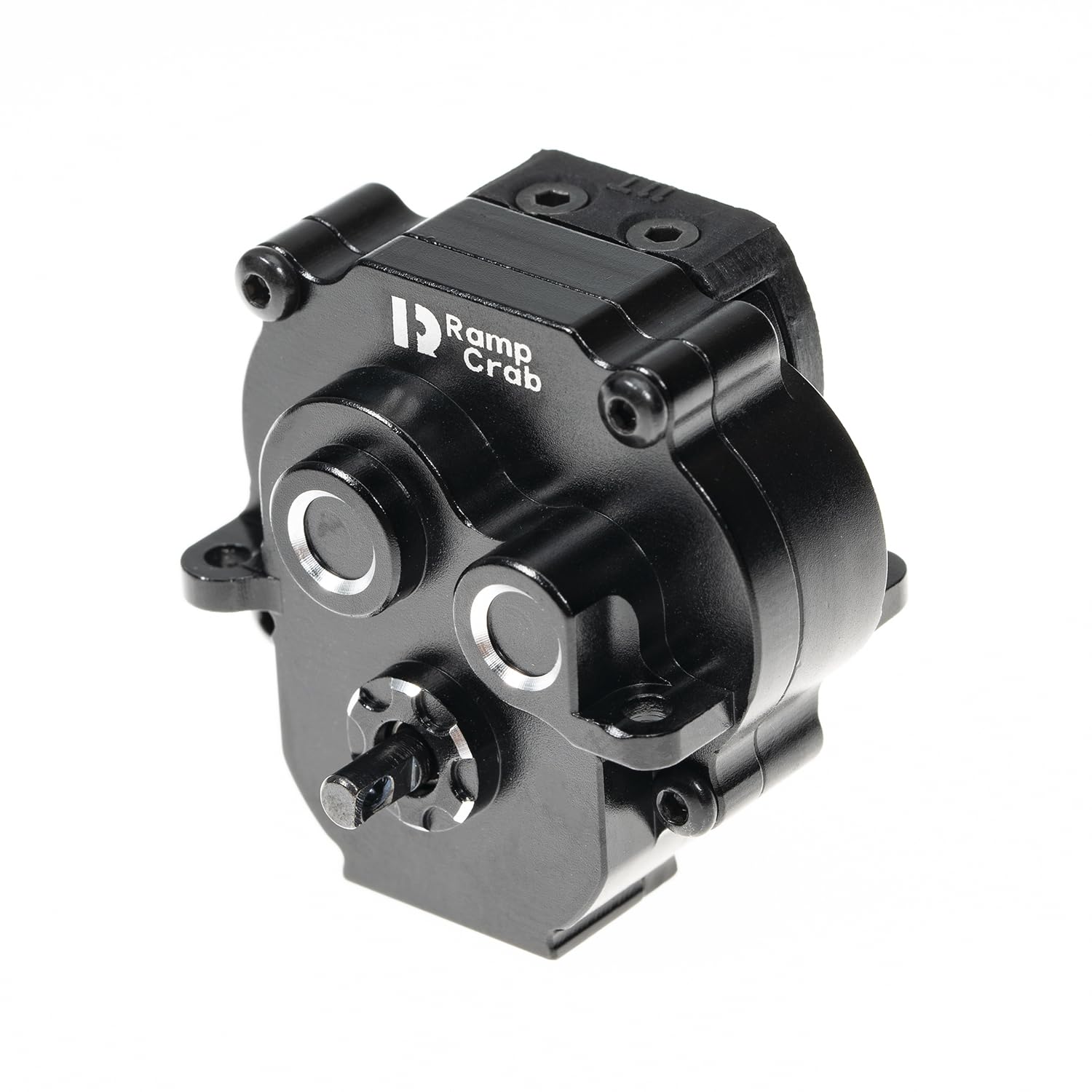 RampCrab Aluminum Transmission Gearbox Set, Low Range (Crawl) 23.2:1 Reduction Ratio for TRX4M, Metal Case, Gear, Bearing for 1/18 TRX4-M RC Car Upgrade Parts Accessories