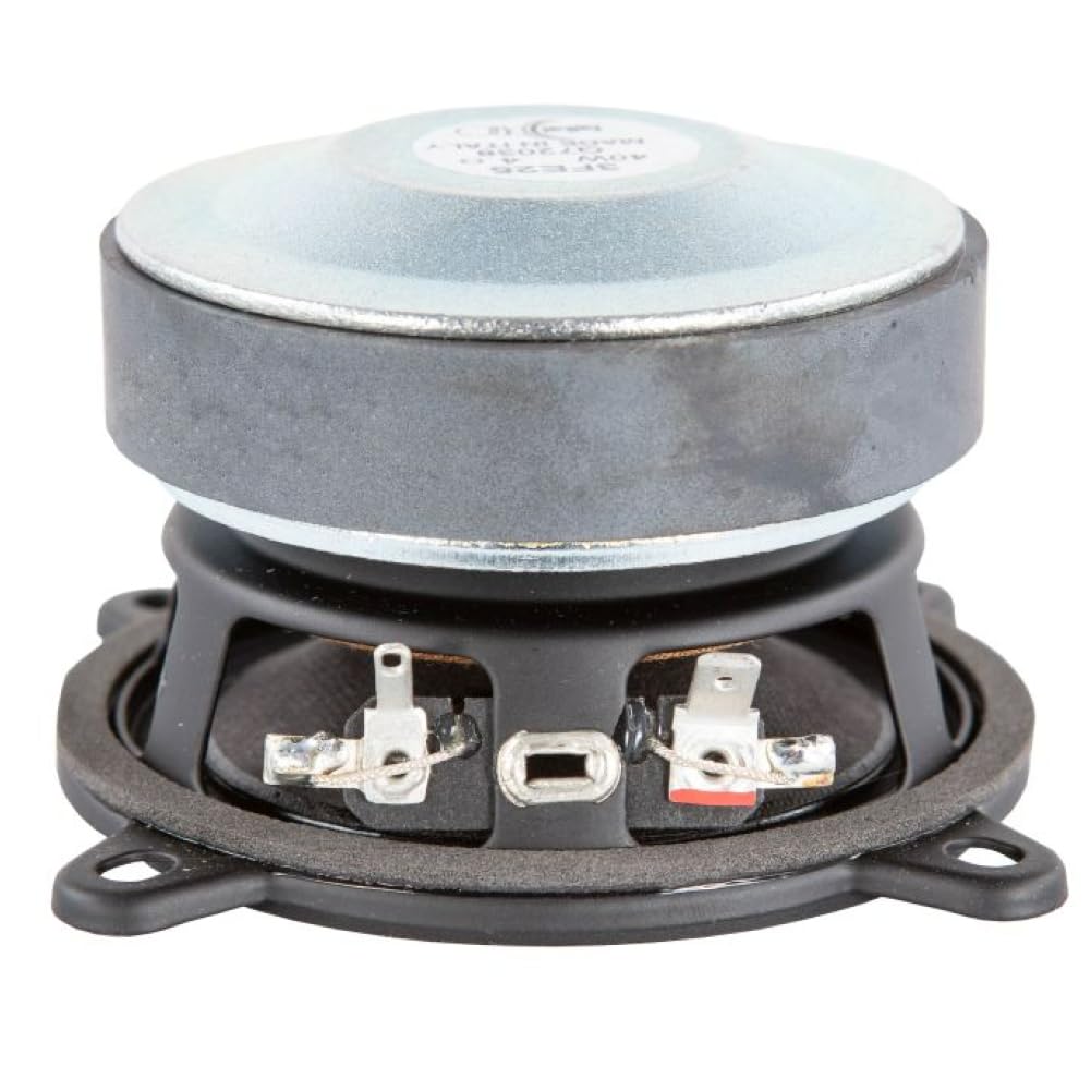 KIT Set pour FAITAL Pro 3FE25 4 ohm, 1 Haut-Parleur woofer 8 cm 80 mm 3" de diamètre, 20 Watts rms et 40 Watts Max, sensibilité 91 DB, pour Voitures, 1 pièce