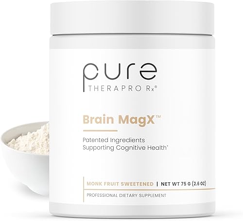 Pure Therapro Rx Brain MagX, suplemento de apoyo cerebral nootrópicos con treonato de magnesio patentado y citicolina, suplementos cerebrales