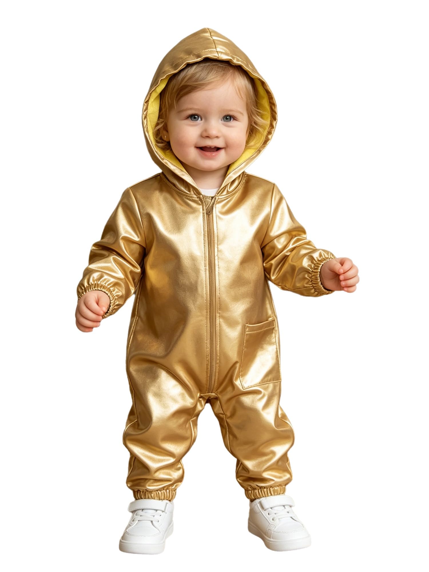 Fille combinaison avec capuche pour bébé déguisement alien or 3-4 ans - 8