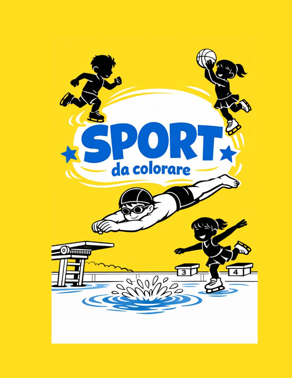 Sport da colorare: Sport olimpiadi estivi e invernali 98 pagine