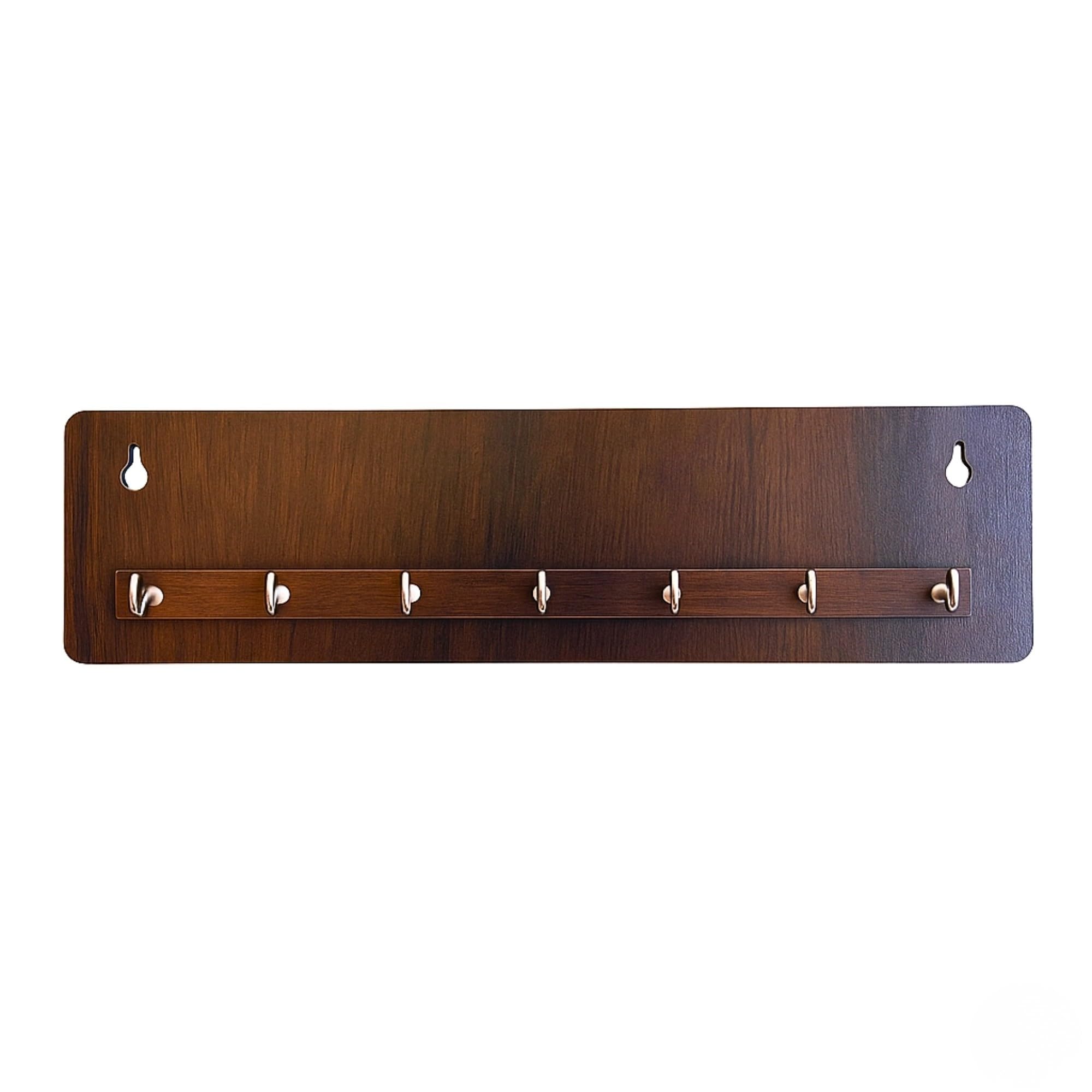 FLORIXA IMPEX Wooden Key Holder Wall Mounted Hook Hanger | Brown | Premium Wall Hanging Key Organizer | Key Chain Holder for Home, Office, Kitchen, Hostel, Hotel (7 Hook Key Hanger)