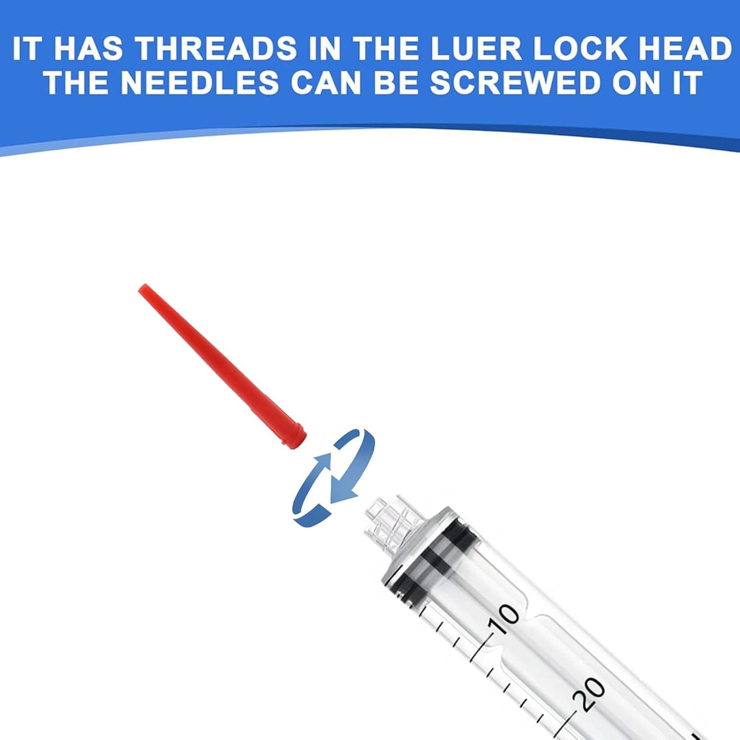 5Pcs Drench Gun Feeding Syringe, Small Animal Pet Livestock Drench Syringe with 5Pcs Screw In Drench Nozzle for Liquid Measuring Watering Refilling Feeding (100ML)