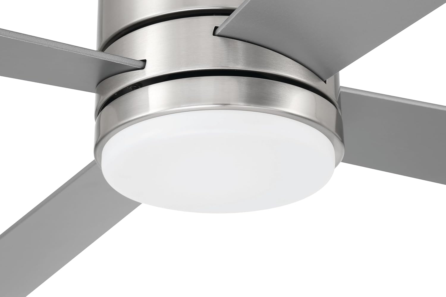 Craftmade McCoy 4-Blade 52" Brushed Polished Nickel Finish Ceiling Fan with Optional LED Light Kit & Hard Wired, 4 Speed Control Included