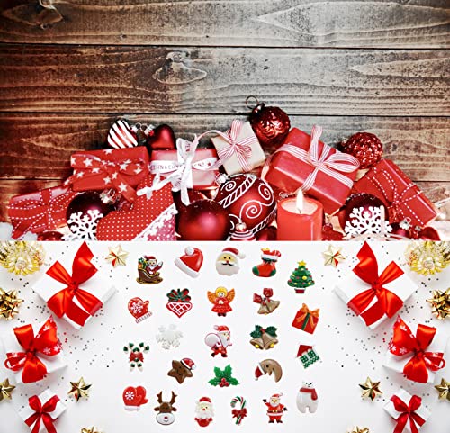 40 Pcs Christmas Themed Pushpins Christmas Decorative Thumb Tacks Christmas Resin Push Pins Decoration For Corkboard Photo Wall Notice Board School Christmas Supplies #TOP6