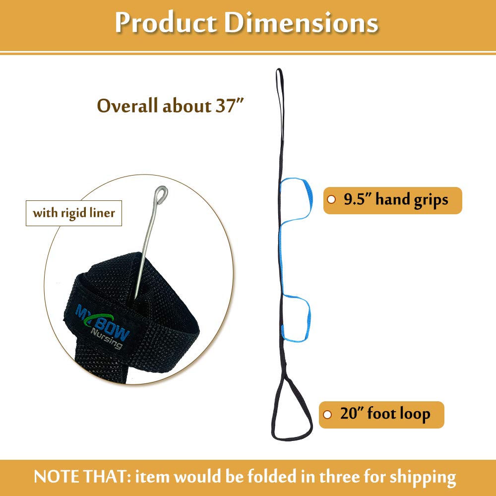 Buy Leg Lifter Strap Rigid Foot 37'' Medical Thigh Lifter for Elderly