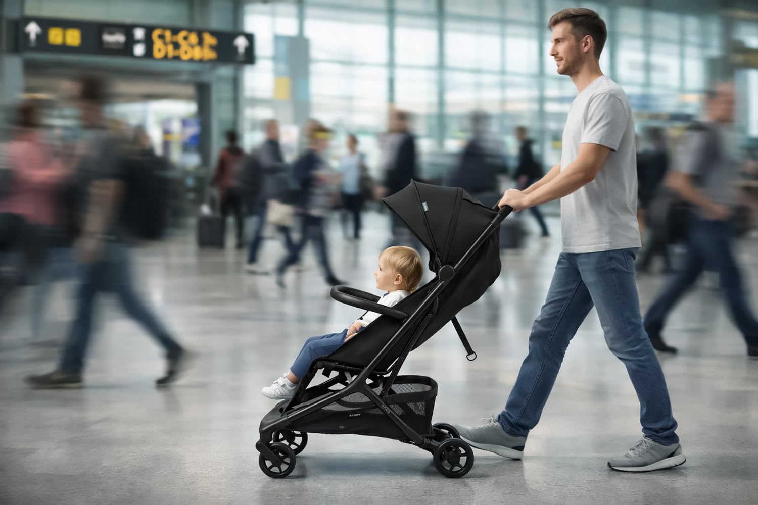 Zummi Poussette compacte Aero - De la naissance à 22 kg (environ 4 ans) - Légère - Pour tous les jours et les voyages
