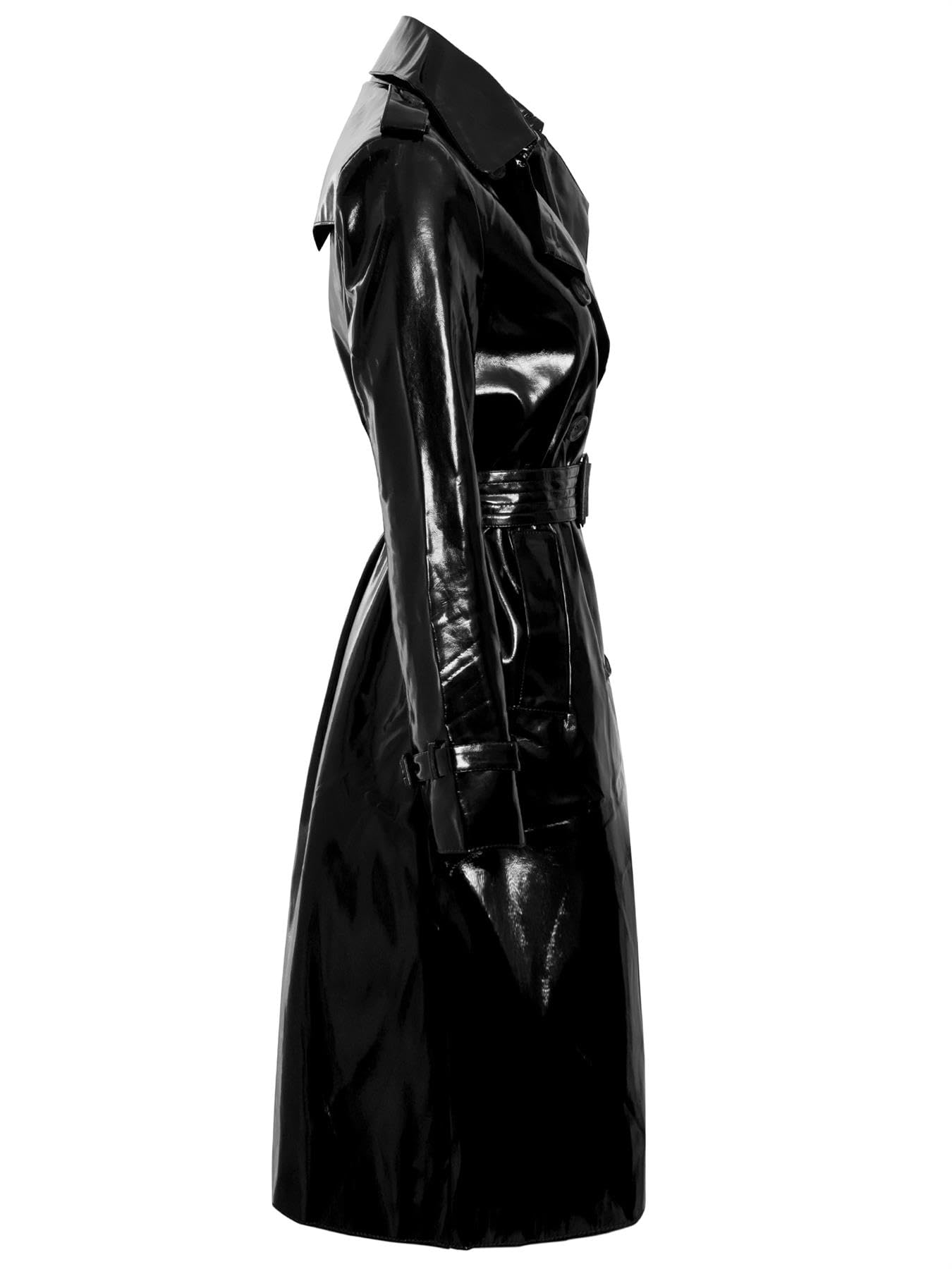 SS7 Damen Maxi Trenchcoat aus Vinyl