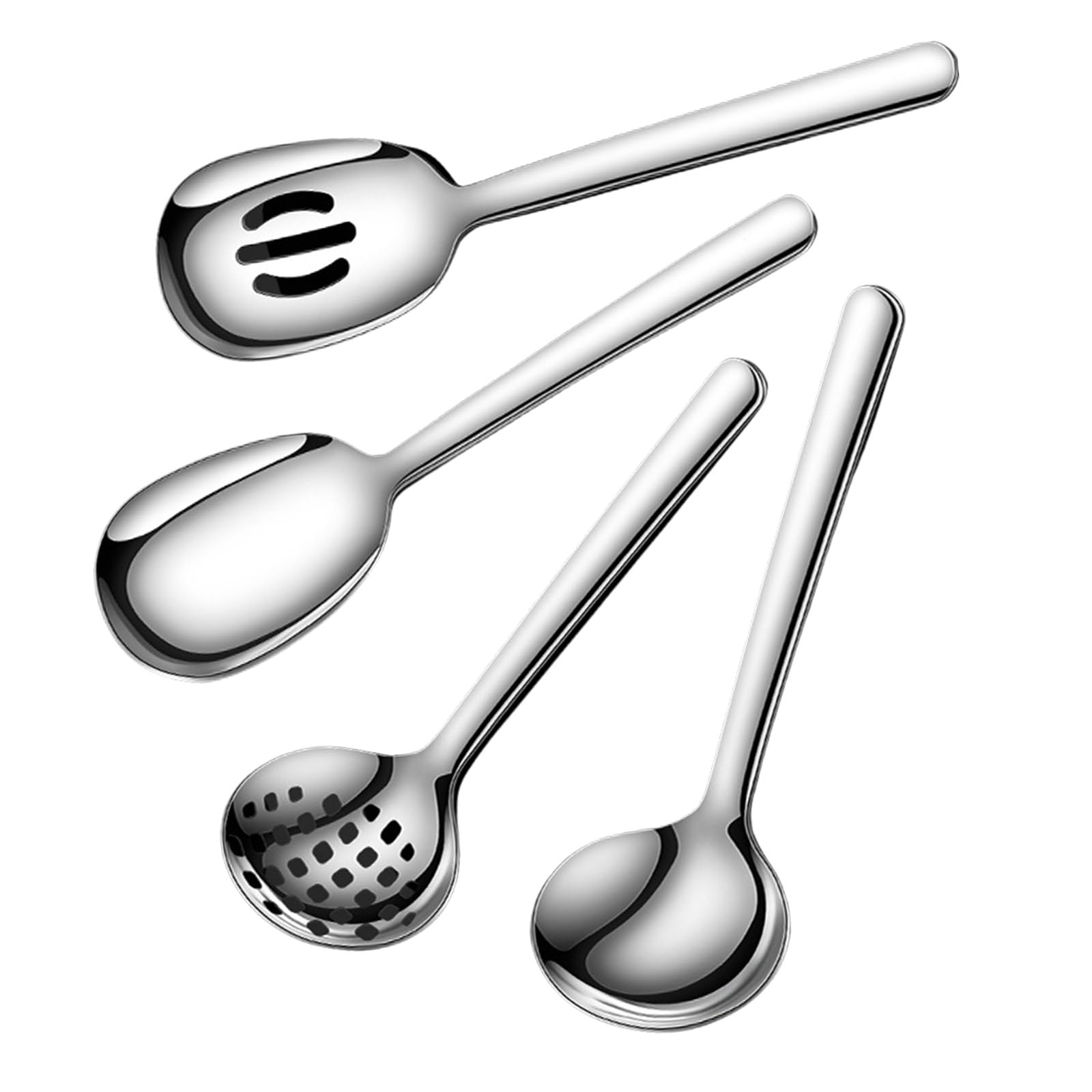 Elnwnnkc 4 Pack Multifunctional Kitchen Utensils Kitchen Serving Spoon 304Stainless Steel Cutlery for Cooking Cooking Tool