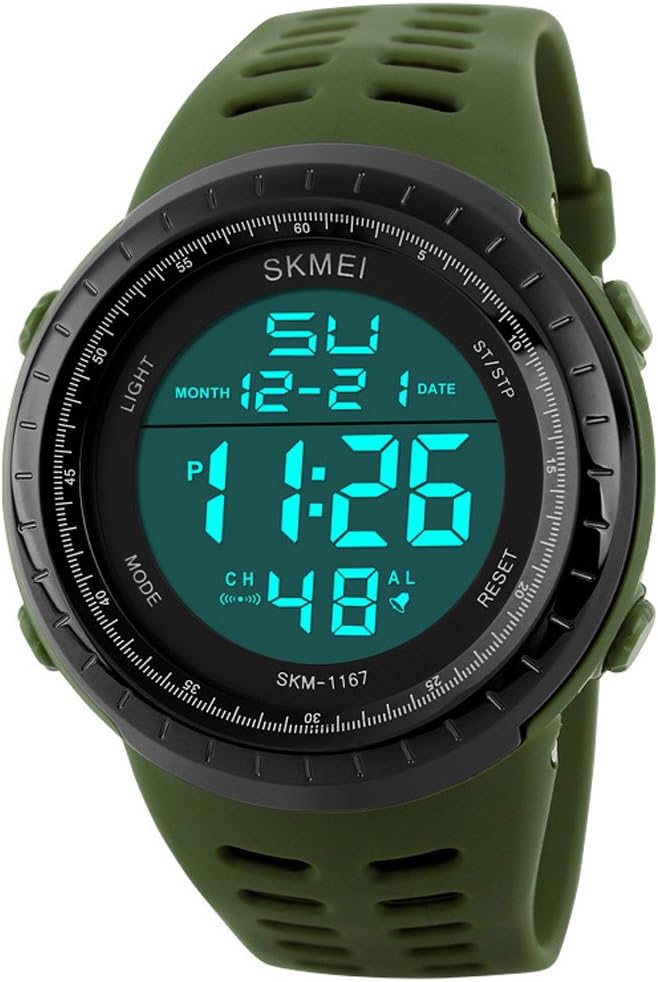 MASTOP Men Multifunction Digital Watch LED Electronic Men's Military Watches Outdoor Sports Casual Wristwatches