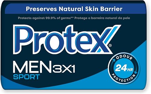 Protex Men Sport Antigerm Bar Soap with 12h germ protection, 175g