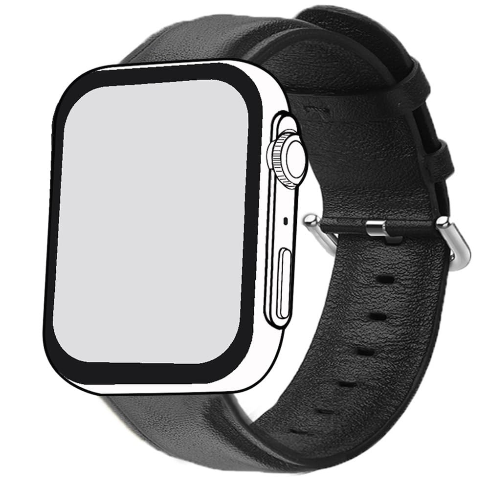 Blueshaweu for P98, P99 Watch 22mm Soft Classic Genuine Leather Replacement Strap Watchband Compatible with QCOQ,Hendari,CASCHO P98, Motast,Togala,Jugeman P99 Smartwatch 1.96 inch, HKOMA L2H5B