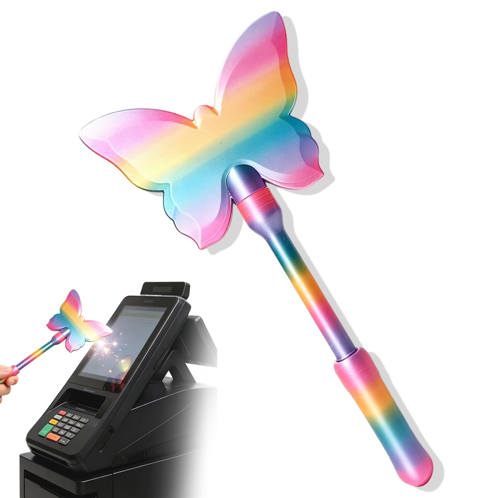 Varita Magica para Tarjeta, Mariposa 3D Varita Tarjeta Credito, Divertido Portatarjetas Portátil Wand Mágicas de Mariposa para Tarjeta de Crédito Bancaria Fiestas Mágica