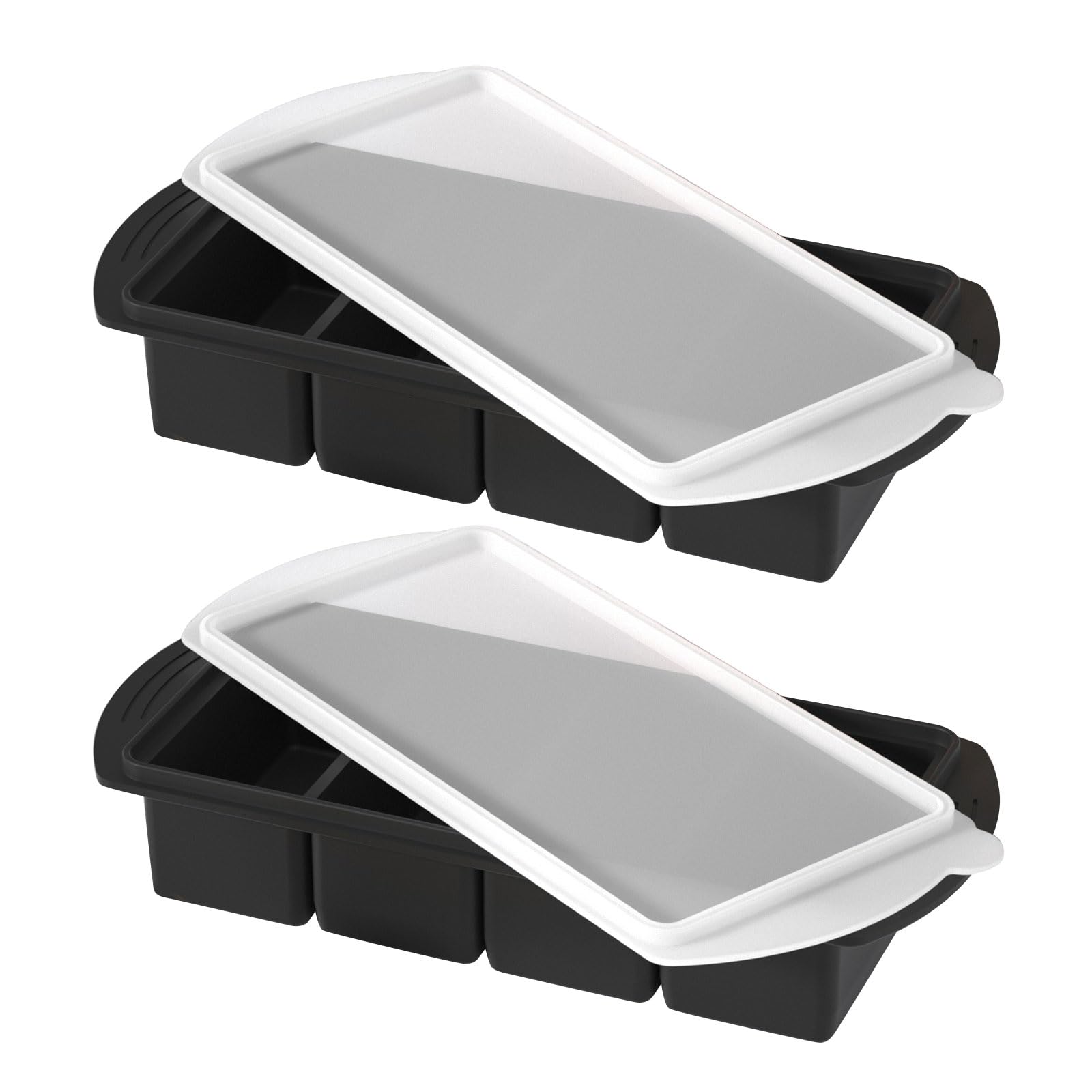 hogtnd 2 Stackable Silicone Ice Moulds and Easy Release Design for Baking and Freezing Flexible Elastomer Moulds