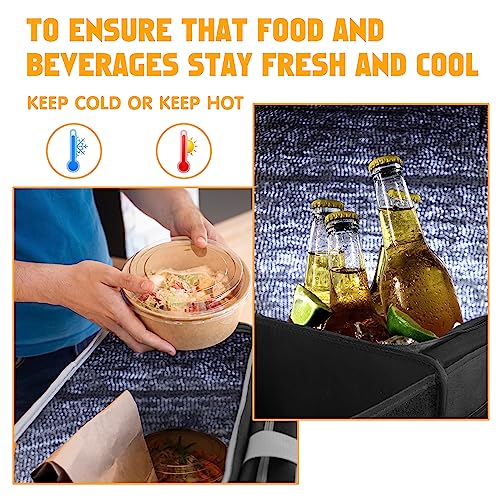 Tkloop Portable Trunk Organizer Premium 3 Compartments Collapsible Car Storage Organizer For Sedan, Suv, Truck, Minivan #TOP2