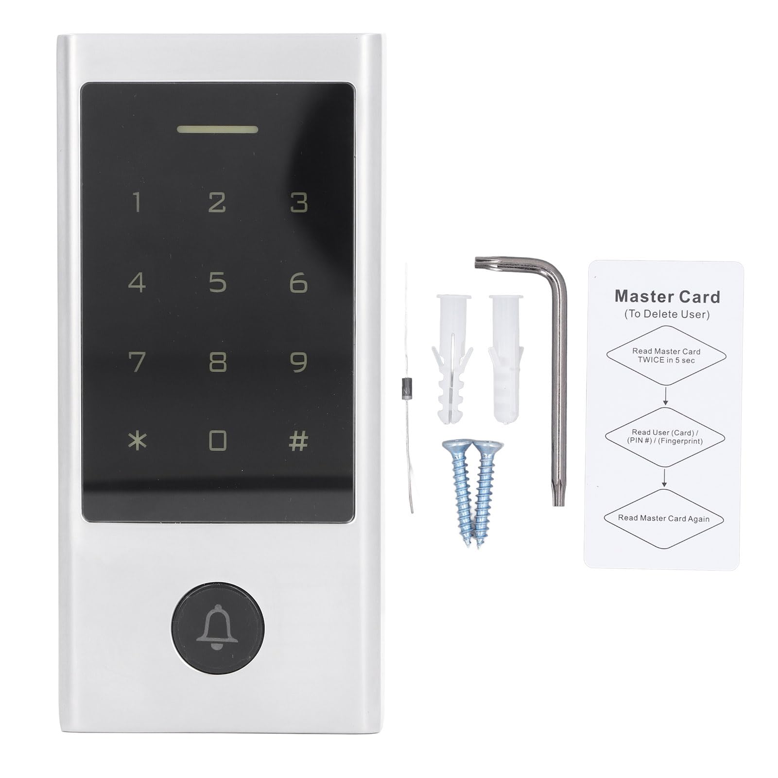 Modos de Acceso Versátiles, Teclado de Control de Acceso a Puertas Control de Aplicación Bluetooth Gran Capacidad de Usuario, Teclado de Puerta de Entrada para Varios Escenarios