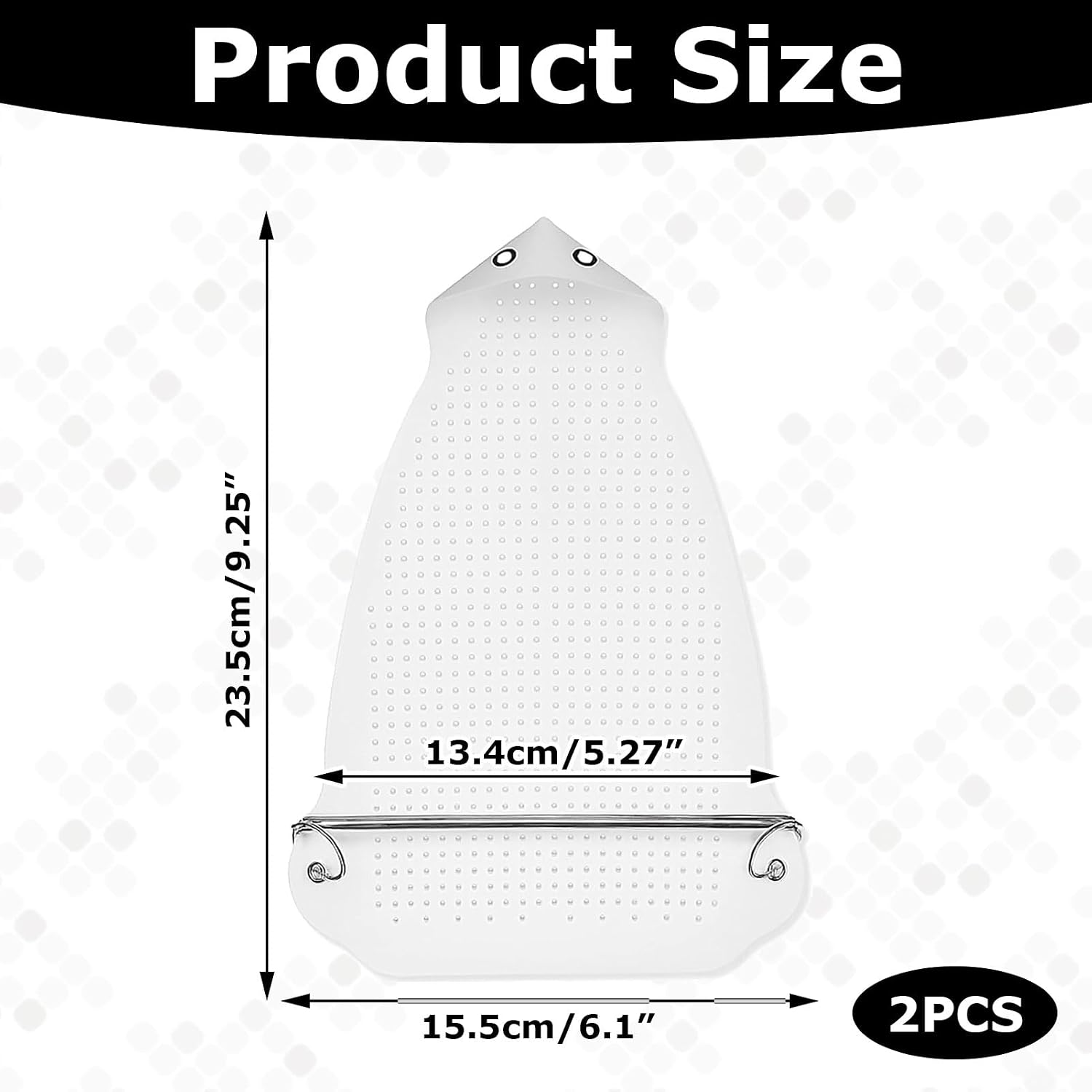 2 Pcs Universal Iron Protective Cover Shield,Iron Covers,Iron Protective Cover,Iron Pad,Ironing Pad For Garment Fabric Protection, Anti-Burn Mesh Cover Easy Installation Iron Sole Plate Accessory
