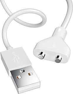 KERUILA USB Magnetic DC Charging Cable, Wand Massagers Original Replacement Charger Universal with Pro 2 Prong Cord (6 mm)