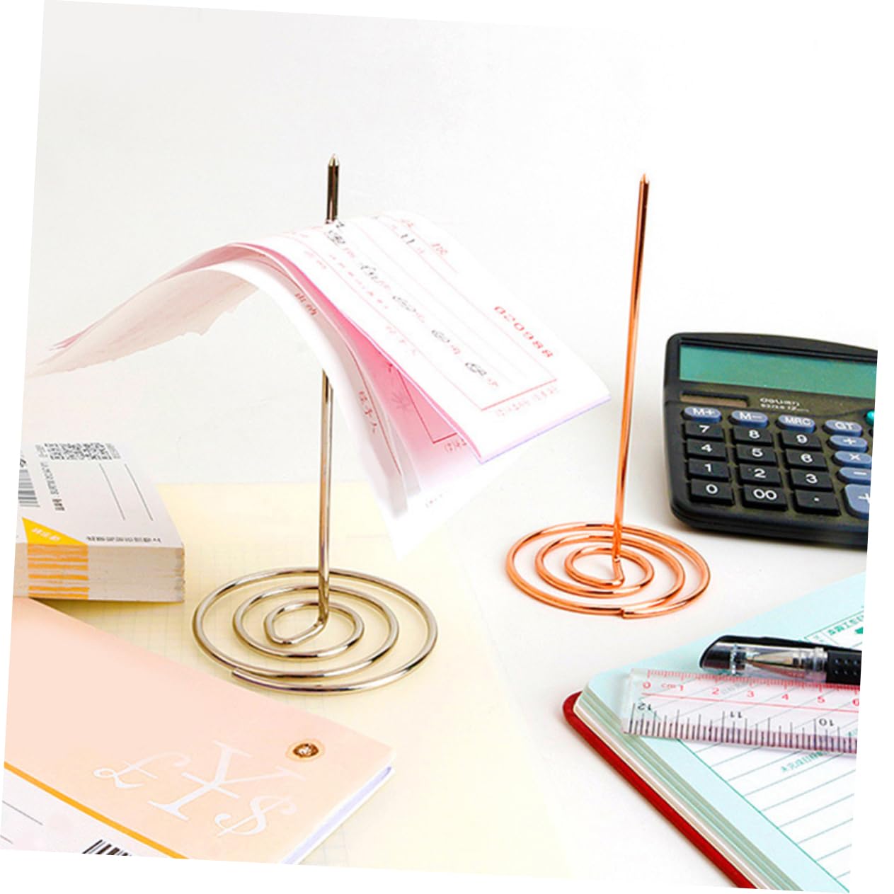Homoyoyo Metal Menu for Restaurant: 3pcs Ticket Spike Receipt Needle Folder Cutlery Holder for Table