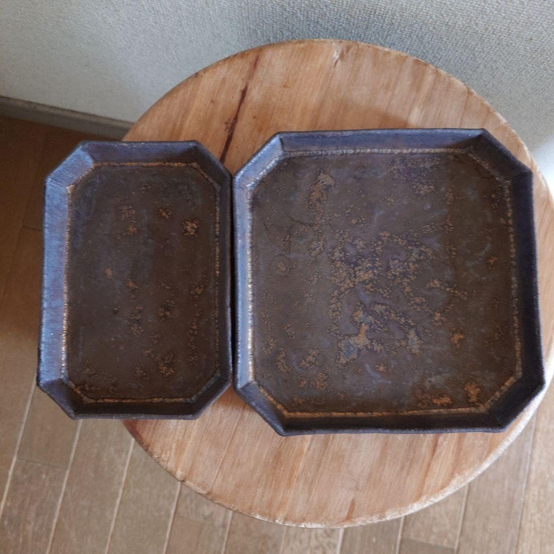 B 藤原純 純ブラック 2点セット スクエアプレート A 藤原純 純ブラック 2点セット スクエアプレート B 藤原純 純ブラック 2