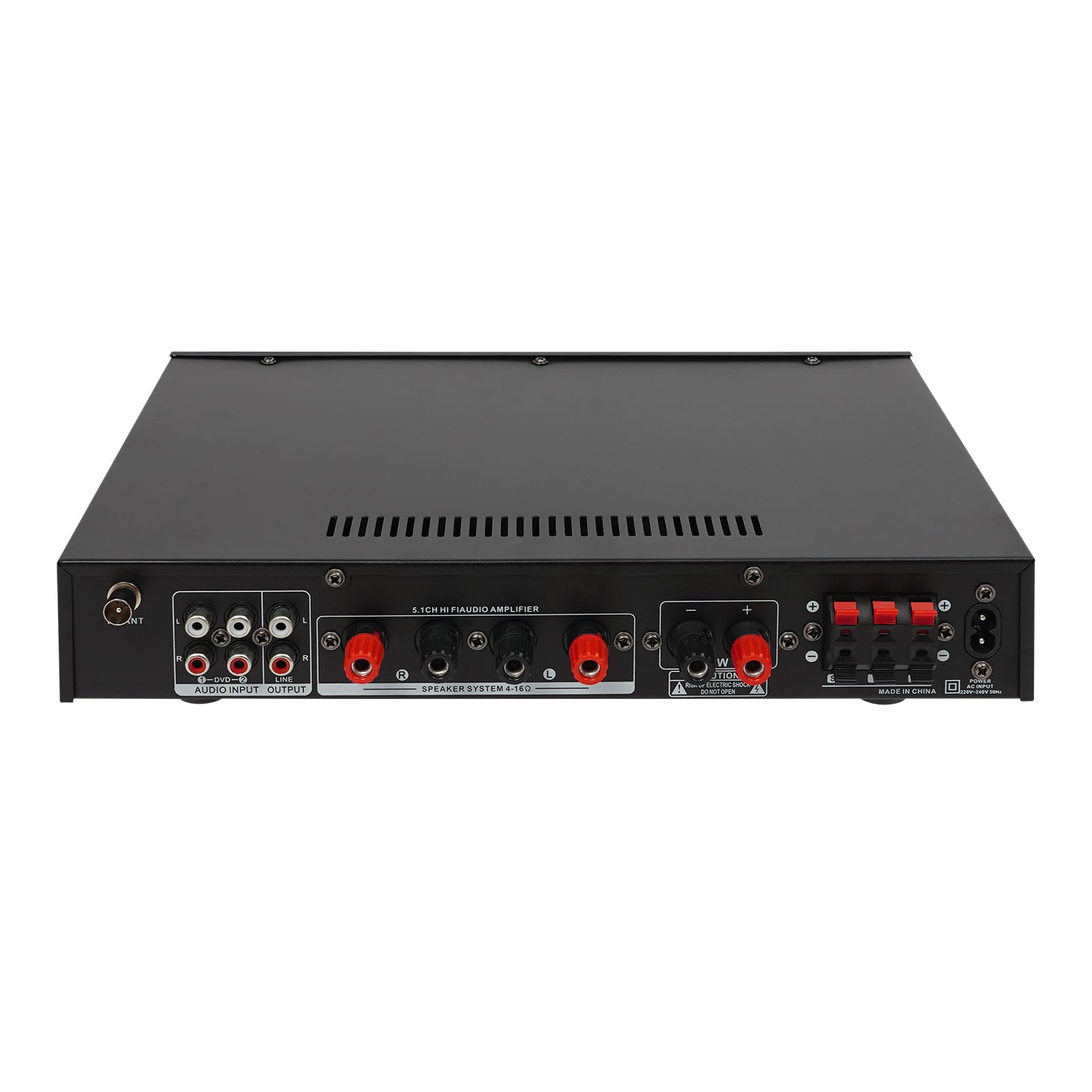 Wzmacniacz stereo HiFi 300 W, Bluetooth, cyfrowy wzmacniacz audio z pilotem zdalnego sterowania SD/USB, do karaoke, kina domowego