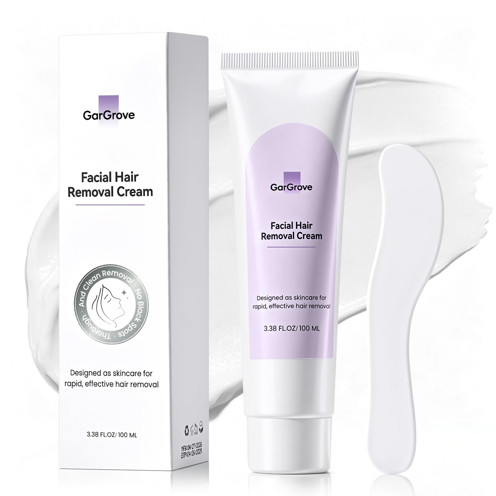 Facial Hair Removal Cream for Women, 3.38oz Face Depilatory Cream