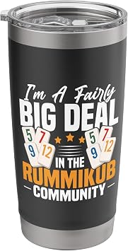 Rummikub Tiles Game Player A Big Deal King Rummikub Stainless Steel Insulated Tumbler