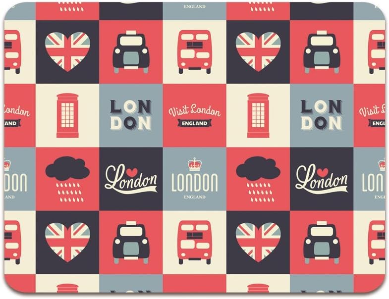 マウスパッド 可愛い イギリス風 イラスト 光学式対応 モダン おしゃれ 薄い ノーブランド品