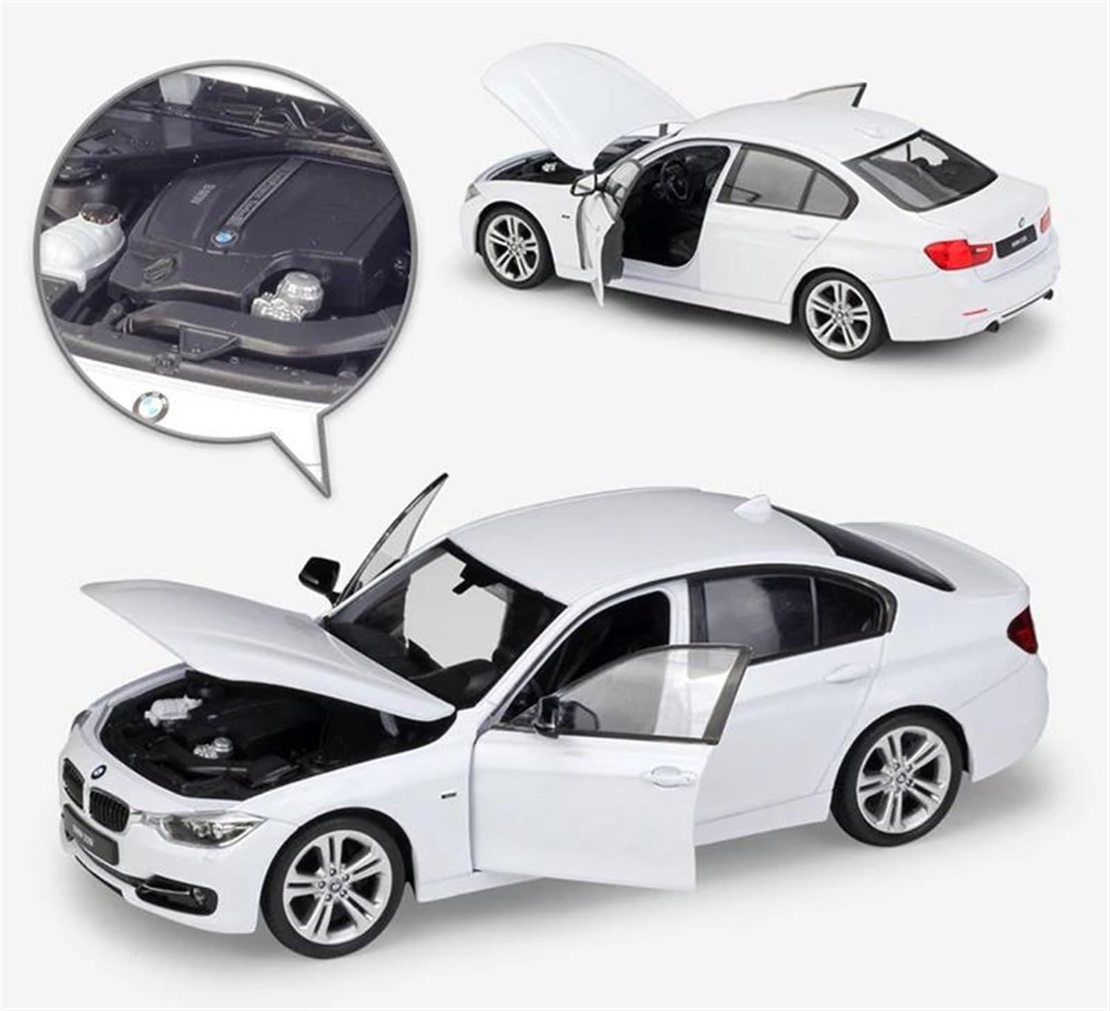 Metallo Scala Replica Modello Di Auto Pressofusa In Scala 1 24 BMW 335i Veicolo Classico In Lega Metallo Giocattolo Per