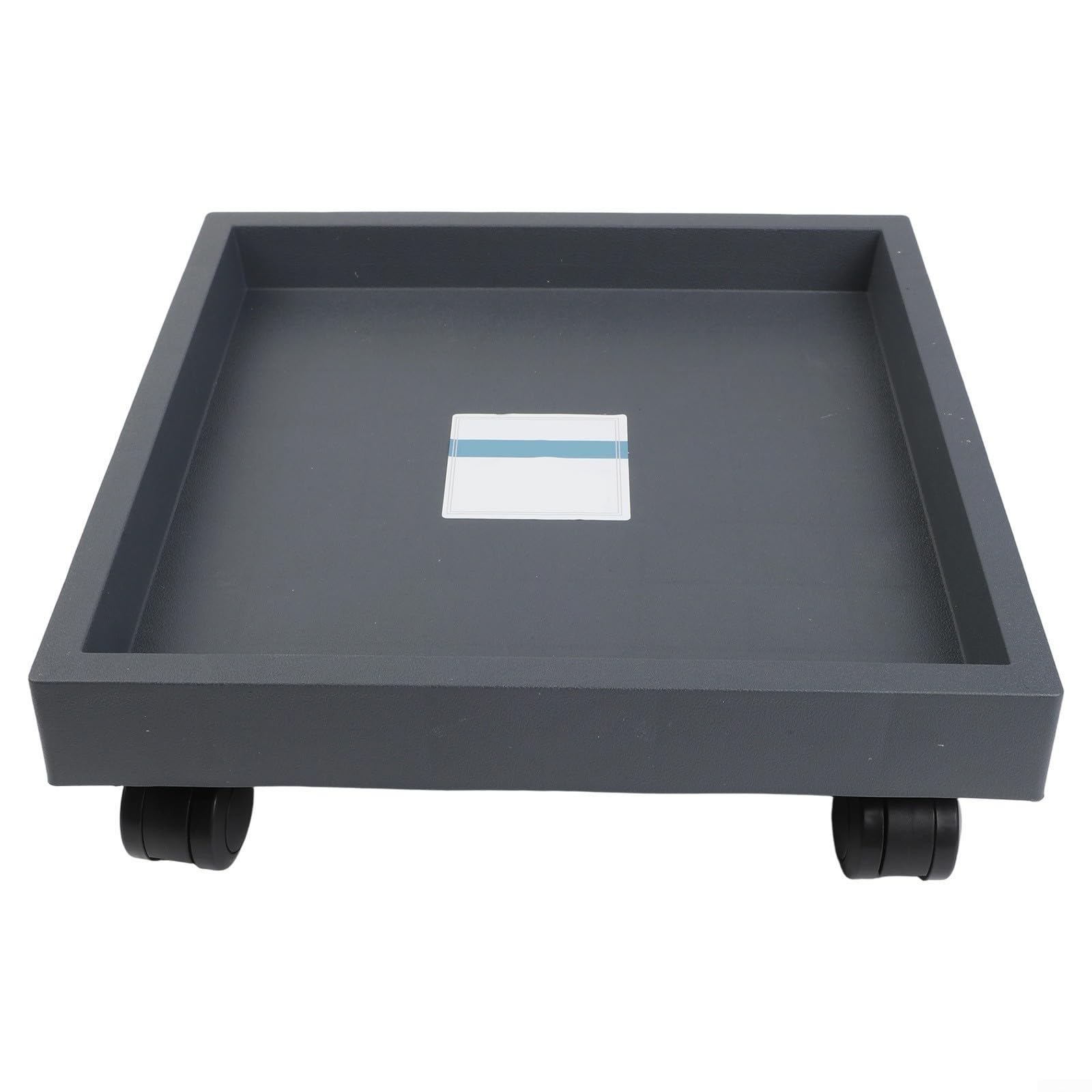 Hosrivae Square Flower Pot Tray with Movable Wheels, Heavy-Duty Plastic for Outdoor Potted Plants, Weather-Resistant & Floor-Safe Mobility(interior 32.5cm)