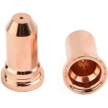 20Pcs Plasma Cutter Parts 52556 Electrode 51246 Nozzle Tip 1.0mm Hafnium Consumables Set for PT-100 IPT100 PT100 Torch