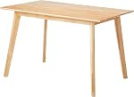 Amazon Basics FSC Certified Solid Wood Kitchen Rectangular Dining Table, Natural Wood, 74.93 cm D x 119.89 cm W x 74.93 cm H