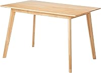 Amazon Basics FSC Certified Solid Wood Dining Table - Seats 4, Easy Assembly, 47.2"W x 29.5"D Natural Kitchen Table