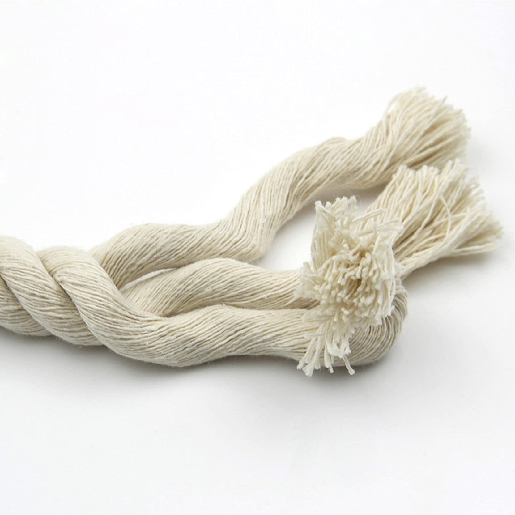 ZNKZJ Cuerda de algodón con cordón de macramé 328 pies,Cuerda de macramé, cordón de algodón Natural Suave Trenzado de 3 Hilos ，Cadena de macramé para Crafts, Colgantes de Pared,Beige-20mm